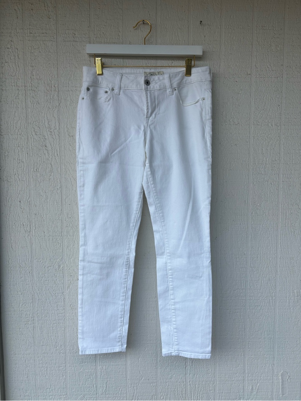 Lucky Brand White Cropped Slim Jeans